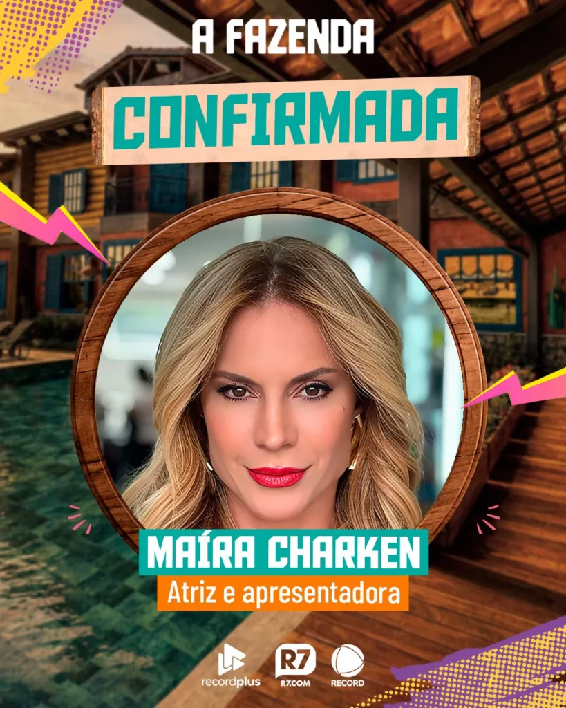 Maíra Charken em arte oficial da A Fazenda 18