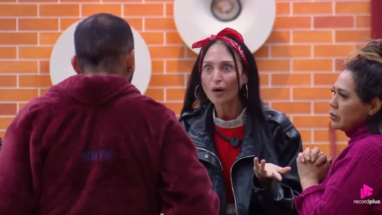 Maik Leão e Ariela Carasso em discurssão em a fazenda.