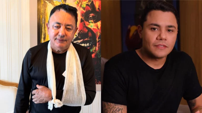 Montagem de fotos com João Reis e Felipe Araújo.