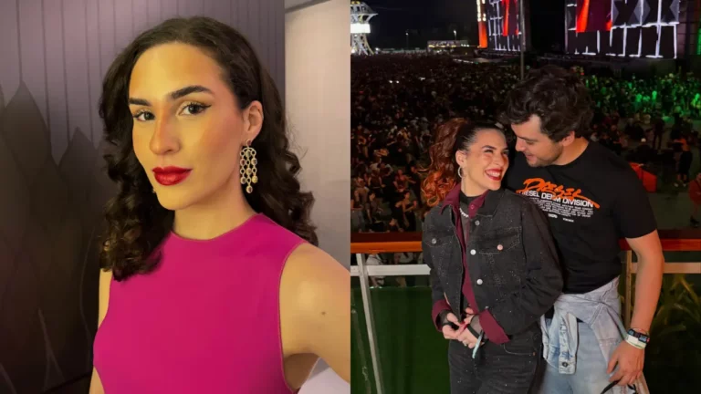 Lívian Aragão posa para foto e aparece ao lado de Aurélio Vilar durante o Rock in Rio.