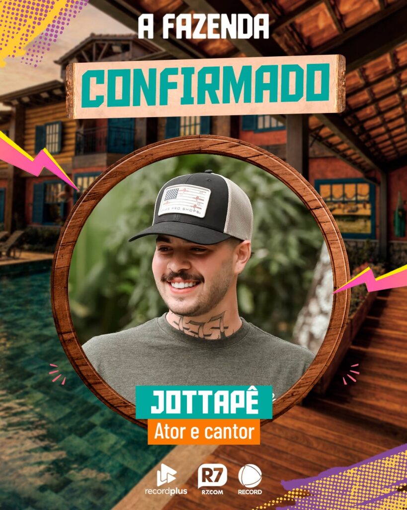Jottape em arte oficial de A Fazenda 18