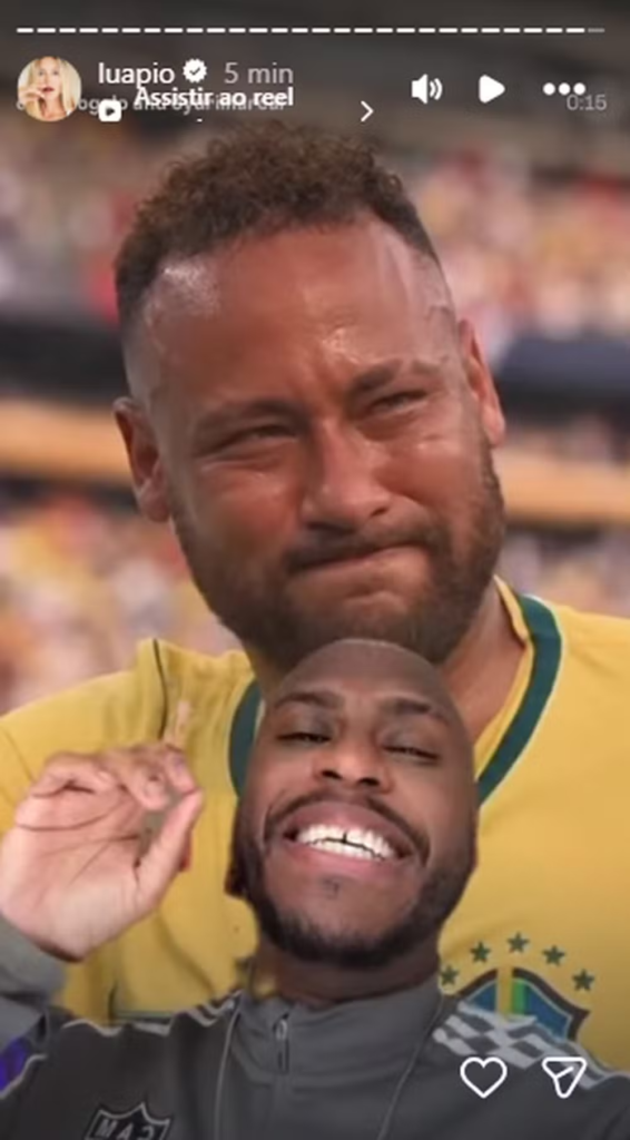 Print dos stories de Luana Piovani debochando de Neymar