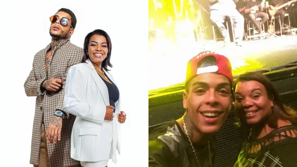 Mãe de MC Kevin detona delegada após fala sobre morte do cantor: ‘respeito’ Montagem de fotos com Val Negra e MC Kevin
