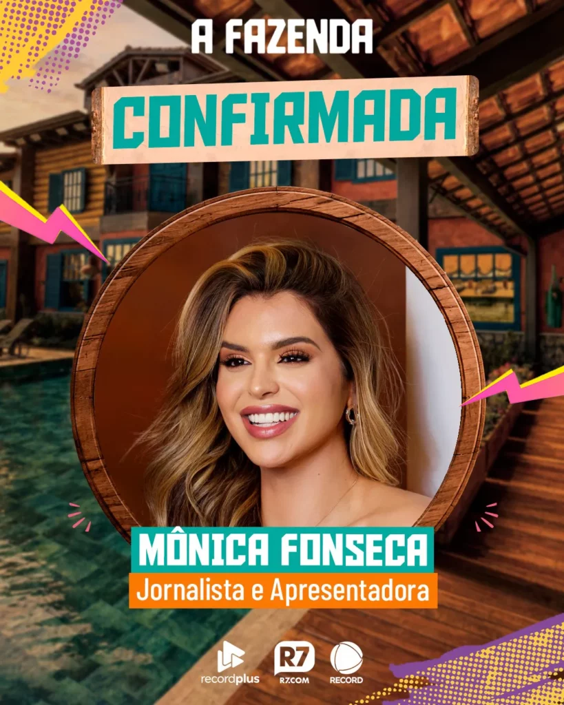 Monica Fonseca em arte oficial da A Fazenda 18