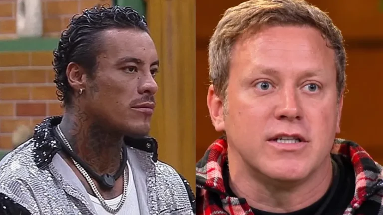 A Fazenda 18: Murilo critica Serginho e cobra pedido de desculpas: ‘falta humanidade’ Montagem de fotos entre Murilo e Sérgio Hondjakoff