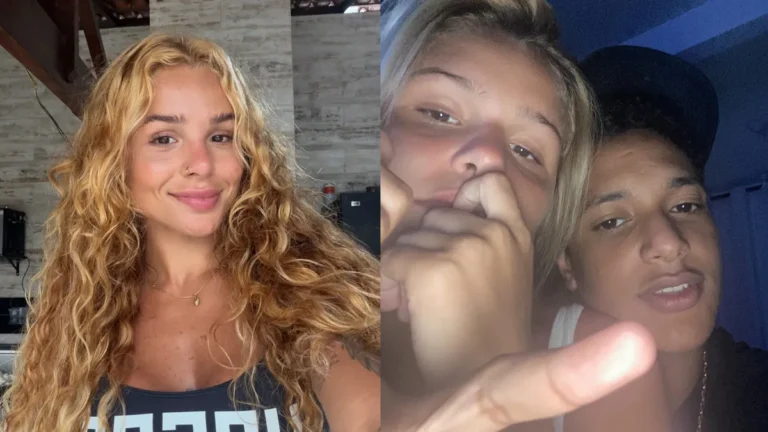 Noiva de Oruam comemora habeas corpus do cantor: ‘sensação de alívio’ Montagem de fotos com Fernanda Valença e Oruam