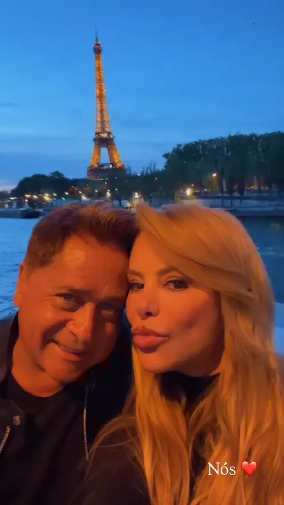 Poliana Rocha e Leonardo em Paris