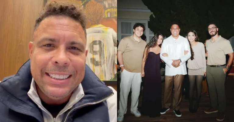 Ronaldo Fenômeno em vídeo e ao lado dos quatro filhos durante as comemorações de seu aniversário de 50 anos