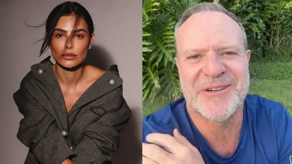 Montagem de fotos com Cintia Chagas e Rubinho Barrichello