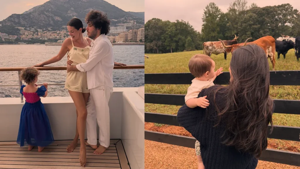 Após Benny Blanco reforçar desejo de ser pai, Selena Gomez compartilha fotos com crianças; veja Montagem de fotos com Selena Gomez, Benny Blanco e duas crianças