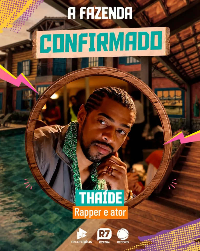 Thaíde em arte oficial da A Fazenda 18