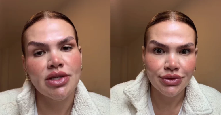 Thais Carla aparece em dois registros de vídeo publicados nas redes sociais durante pronunciamento sobre as filhas