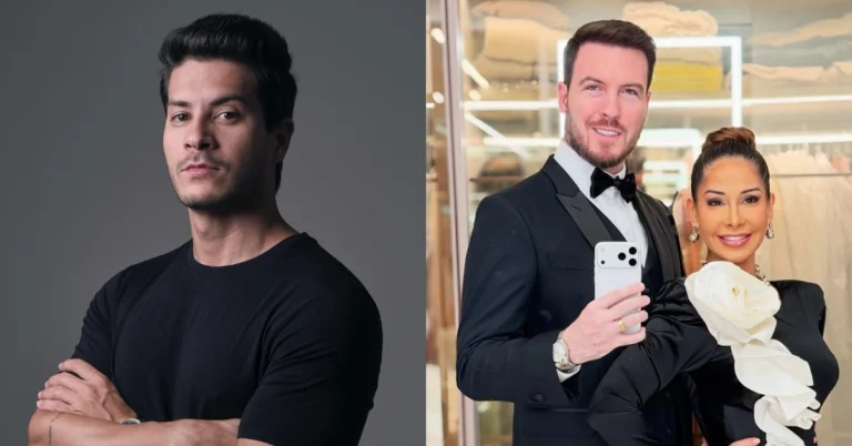 Montagem mostra Arthur Aguiar de braços cruzados à esquerda e Thiago Nigro ao lado de Maíra Cardi à direita