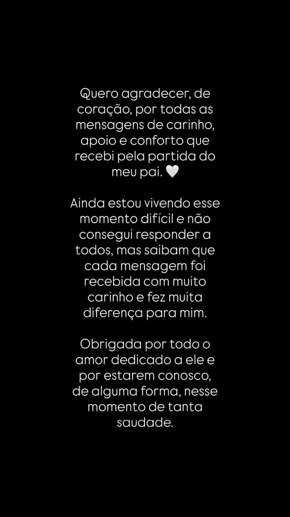 Filha de Netinho desabafa após morte do cantor: 'Momento difícil' 1 Stpry de Bruna Trindade falando sobre a morte do pai, netinho