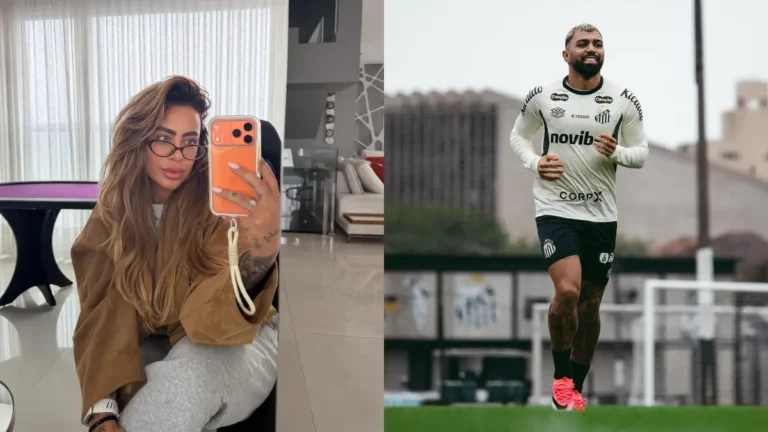 Irmã de Neymar se pronuncia após vídeo viral de bronca em Gabigol: ‘Não sou brava’ Montagem reúne Rafaella Santos e Gabigol, que repercutiram nas redes após vídeo da influenciadora aparentemente dando uma bronca no jogador.