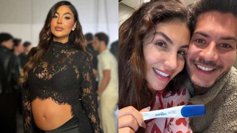 Montagem reúne Jheny Santucci em registro individual e ao lado de Arthur Aguiar.