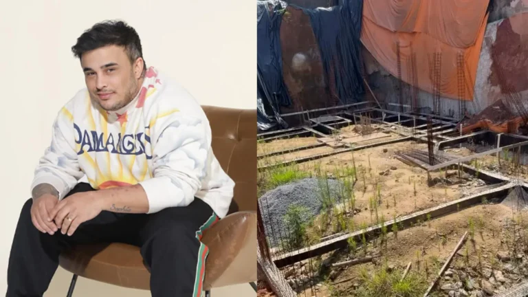 Kauan, dupla de Matheus, denuncia golpe em obra milionária: ‘furada muito grande’ Montagem de fotos do cantor Kauã, dupla do Matheus e sua obra paralisada.
