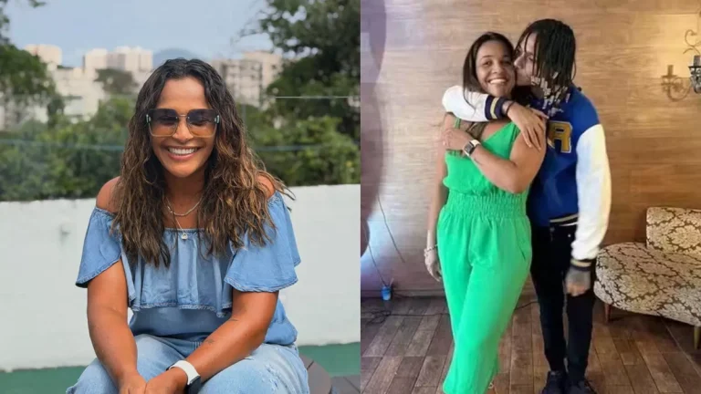Oruam se emociona e mostra conversas com a mãe antes da prisão: ‘fica calmo’ Montagem de fotos com Oruam e sua mãe, Marcia Gama.