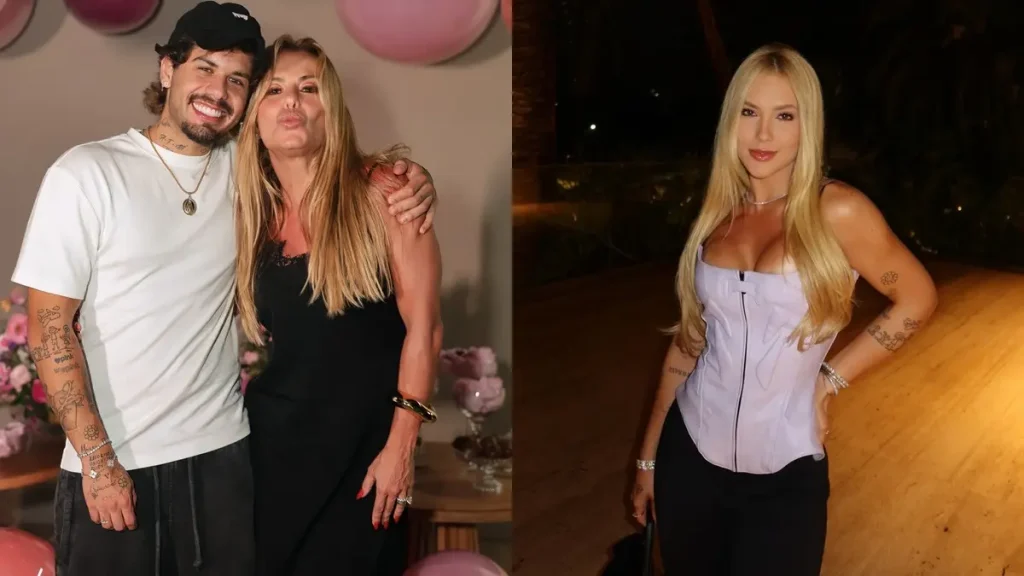 Poliana Rocha quebra silêncio sobre reconciliação de Zé Felipe e Virginia: ‘Só Deus sabe’ Montagem mostra Zé Felipe ao lado da mãe, Poliana Rocha, e Virginia Fonseca em registro individual.