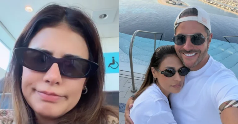Simone Mendes expõe reação do marido após mudar o nariz: ‘negocinho desse’ Simone Mendes aparece de óculos escuros em montagem com foto ao lado de Kaká Diniz após rinomodelação