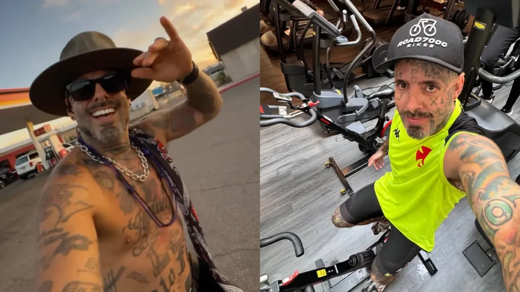 Tico Santa Cruz revela como a ansiedade afetou seu peso: ‘foco total’ Montagem de fotos com Tico Santa Cruz