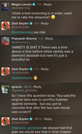 Zack Snyder no Vero