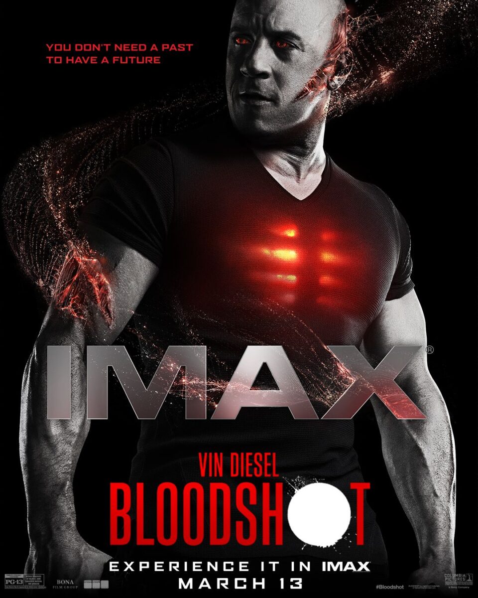 Vin Diesel é Bloodshot em novo cartaz do filme de suspense